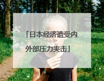 日本经济遭受内外部压力夹击