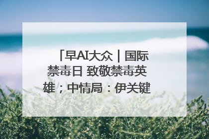 早AI大众｜国际禁毒日 致敬禁毒英雄；中情局：伊关键核设施被摧毁