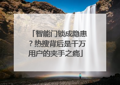 智能门锁成隐患？热搜背后是千万用户的夹手之痛