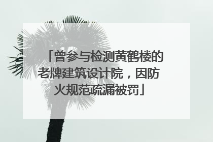 曾参与检测黄鹤楼的老牌建筑设计院，因防火规范疏漏被罚