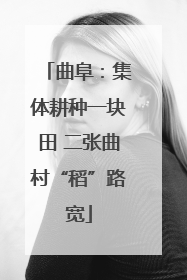 曲阜：集体耕种一块田 二张曲村“稻”路宽