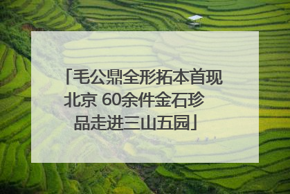 毛公鼎全形拓本首现北京 60余件金石珍品走进三山五园