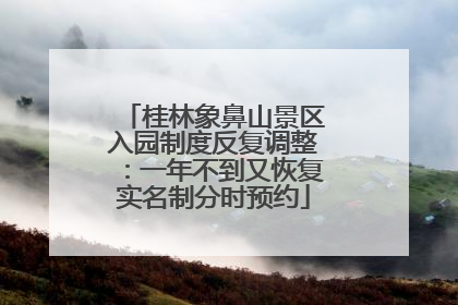 桂林象鼻山景区入园制度反复调整：一年不到又恢复实名制分时预约