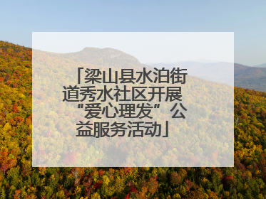 梁山县水泊街道秀水社区开展“爱心理发”公益服务活动