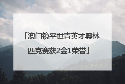 澳门镜平世青英才奥林匹克赛获2金1荣誉