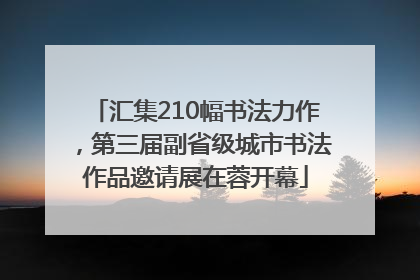 汇集210幅书法力作，第三届副省级城市书法作品邀请展在蓉开幕