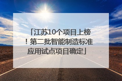 江苏10个项目上榜！第二批智能制造标准应用试点项目确定