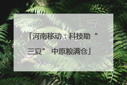 河南移动：科技助“三夏” 中原粮满仓