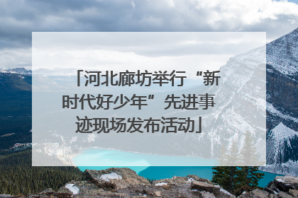 河北廊坊举行“新时代好少年”先进事迹现场发布活动
