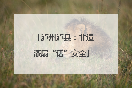 泸州泸县：非遗漆扇“话”安全