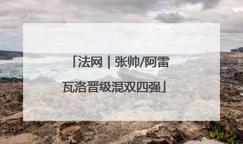 法网｜张帅/阿雷瓦洛晋级混双四强