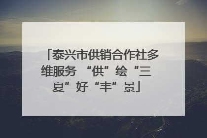 泰兴市供销合作社多维服务 “供”绘“三夏”好“丰”景