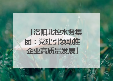 洛阳北控水务集团：党建引领助推企业高质量发展