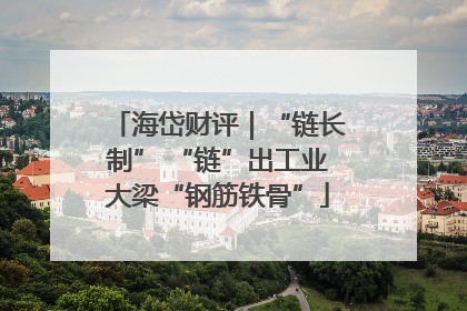 海岱财评｜“链长制” “链”出工业大梁“钢筋铁骨”