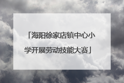 海阳徐家店镇中心小学开展劳动技能大赛