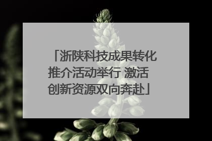 浙陕科技成果转化推介活动举行 激活创新资源双向奔赴