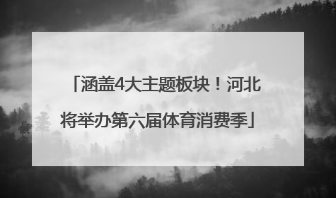 涵盖4大主题板块！河北将举办第六届体育消费季