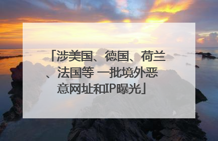 涉美国、德国、荷兰、法国等 一批境外恶意网址和IP曝光