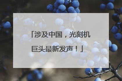 涉及中国，光刻机巨头最新发声！