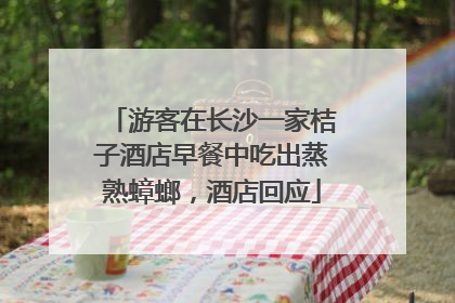 游客在长沙一家桔子酒店早餐中吃出蒸熟蟑螂，酒店回应