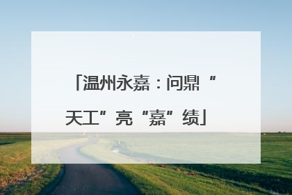 温州永嘉：问鼎“天工”亮“嘉”绩