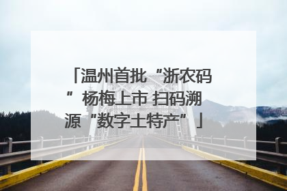 温州首批“浙农码”杨梅上市 扫码溯源“数字土特产”