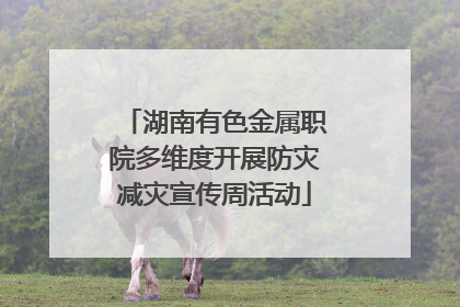 湖南有色金属职院多维度开展防灾减灾宣传周活动