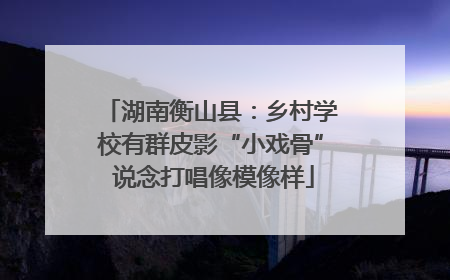 湖南衡山县：乡村学校有群皮影“小戏骨” 说念打唱像模像样