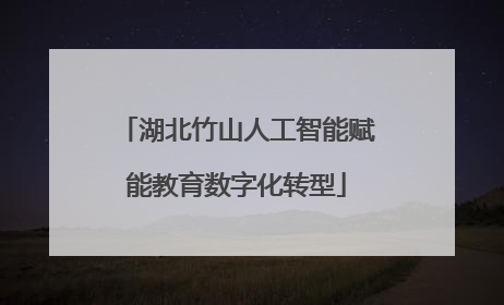 湖北竹山人工智能赋能教育数字化转型