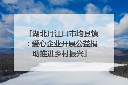 湖北丹江口市均县镇：爱心企业开展公益捐助推进乡村振兴