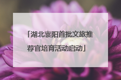 湖北襄阳首批文旅推荐官培育活动启动