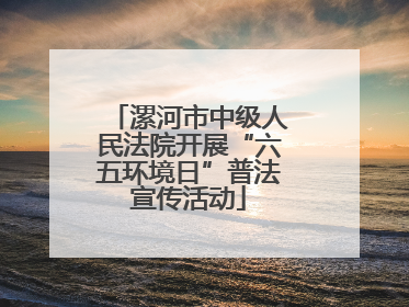 漯河市中级人民法院开展“六五环境日”普法宣传活动