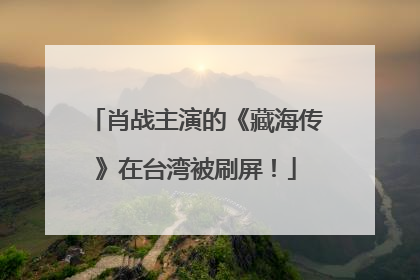 肖战主演的《藏海传》在台湾被刷屏！