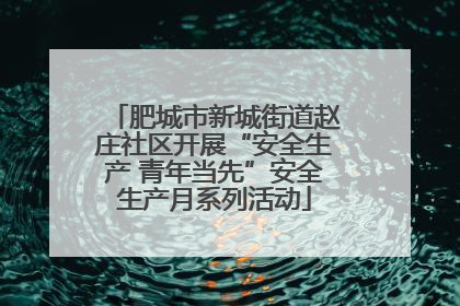 肥城市新城街道赵庄社区开展“安全生产 青年当先”安全生产月系列活动