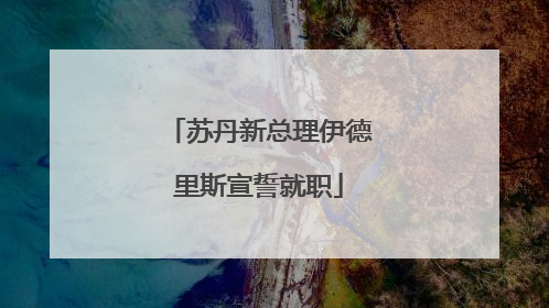 苏丹新总理伊德里斯宣誓就职
