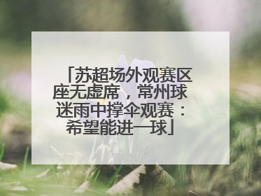 苏超场外观赛区座无虚席，常州球迷雨中撑伞观赛：希望能进一球