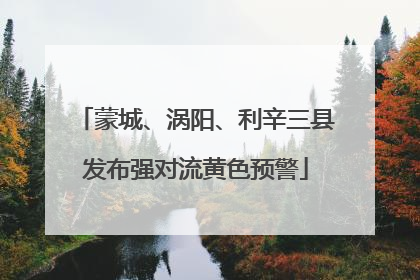 蒙城、涡阳、利辛三县发布强对流黄色预警