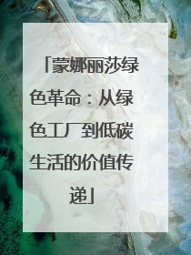 蒙娜丽莎绿色革命：从绿色工厂到低碳生活的价值传递