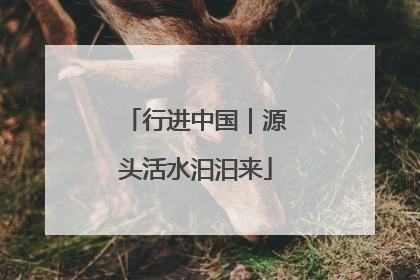 行进中国｜源头活水汩汩来
