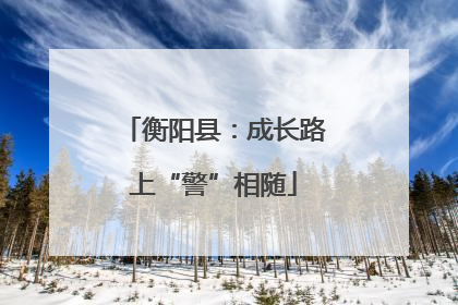衡阳县：成长路上“警”相随