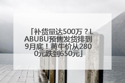 补货量达500万？LABUBU预售发货排到9月底！黄牛价从2800元跌到650元
