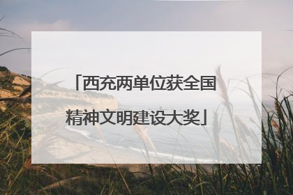西充两单位获全国精神文明建设大奖