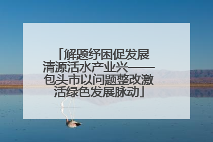 解题纾困促发展 清源活水产业兴——包头市以问题整改激活绿色发展脉动