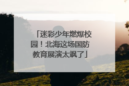 迷彩少年燃爆校园！北海这场国防教育展演太飒了