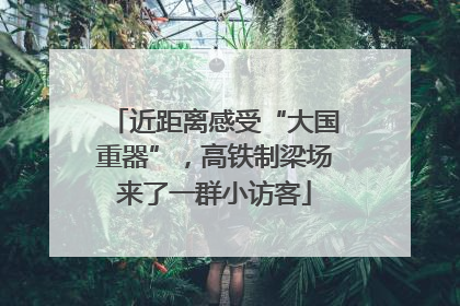 近距离感受“大国重器”，高铁制梁场来了一群小访客