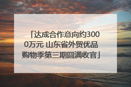 达成合作意向约3000万元 山东省外贸优品购物季第三期圆满收官