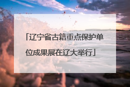 辽宁省古籍重点保护单位成果展在辽大举行