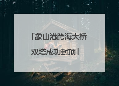 象山港跨海大桥双塔成功封顶