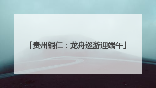 贵州铜仁：龙舟巡游迎端午