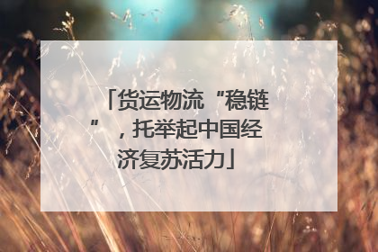 货运物流“稳链”，托举起中国经济复苏活力